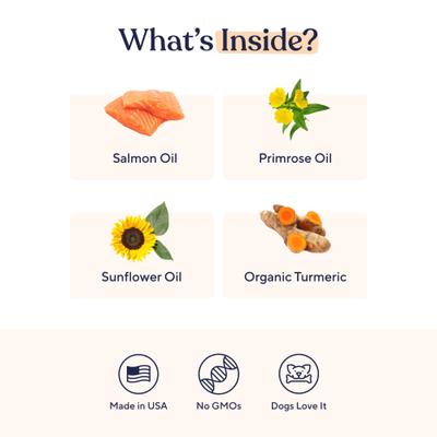 Skin & Coat Chicken Flavor Chews Dog Supplement, 180 count