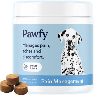 Pain Management Bacon Flavor Chews Dog Supplement, 180 count