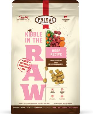 Kibble in the Raw Non-GMO Chicken Recipe Freeze-Dried Cat Food, 1.5-lb bag