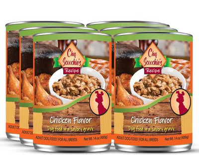 Chef Scoochies Recipe Real Chicken in Savory Gravy Wet Dog Food, 14-oz can, case of 6