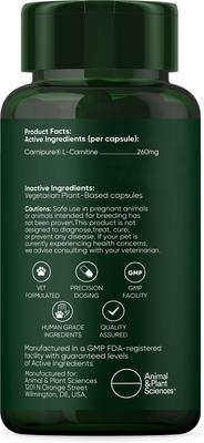 Natural Weight Management Vegan Capsules Supplement for Dogs & Cats, 60 count