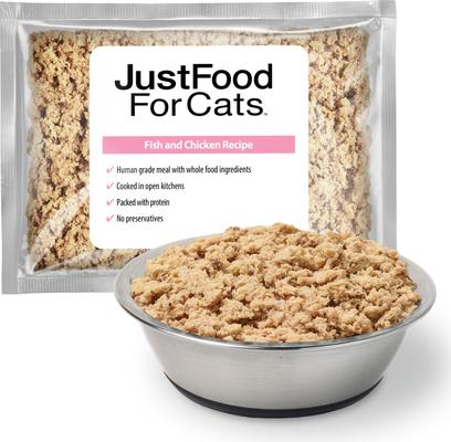 Fish & Chicken Recipe Frozen Human-Grade Fresh Cat Food, 18-oz pouch, case of 7