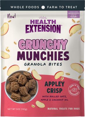 Crunchy Munchies Granola Bites - Galletas crujientes de manzana para perros, bolsa de 5 oz