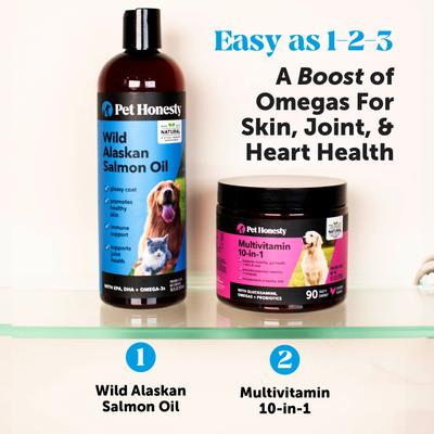 Wild Alaskan Salmon Oil Omega-3 & Joint Supplement for Dogs & Cats, 16-fl oz bottle, bundle of 3