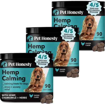 Hemp Calming Beef Flavored Calming & Anxiety Chews Supplement for Dogs, 270 count