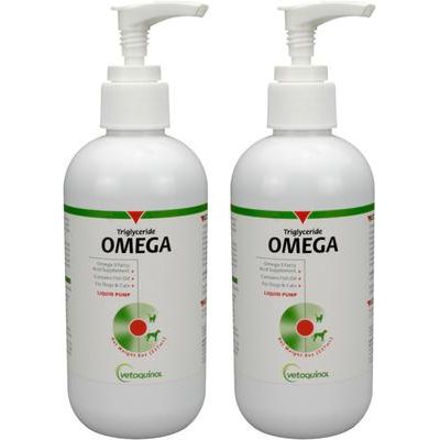 Suplemento líquido de ácidos grasos Omega-3 Triglyceride OMEGA para gatos y perros, 2 unidades