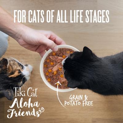 Aloha Friends Tuna Favorites Mega Variety Pack Grain-Free Flaked Wet Cat Food, 3-oz can, case of 36