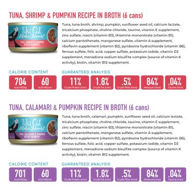 Aloha Friends Tuna Favorites Mega Variety Pack Grain-Free Flaked Wet Cat Food, 3-oz can, case of 36