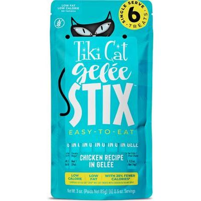 Stix Gelee Chicken Lickable Kitten Treats, bolsa de 3 oz, paquete de 6