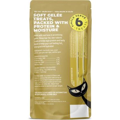 Stix Gelee Tuna Lickable Cat Treat, bolsa de 3 oz, paquete de 6