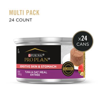 Focus Sensitive Skin & Stomach Tuna & Oat Meal Entree Canned Cat Food, 3-oz can, case of 24