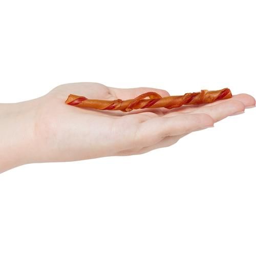 Galletas masticables duras para perros con espirales de mantequilla de maní envueltas en pollo, sin cuero crudo, 36 unidades