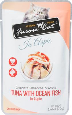 Premium Tuna with Ocean Fish in Aspic Wet Cat Food, 2.47-oz pouch, case of 12