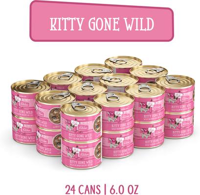 Cats in the Kitchen Kitty Gone Wild Salmon Au Jus Grain-Free Wet Cat Food, 6-oz, case of 24
