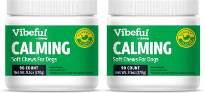 Calming Melatonin Turkey Flavored Soft Chews Calming Supplement for Dogs, 90 count, bundle of 2