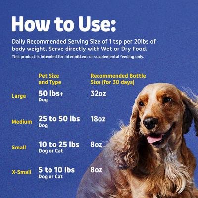 Wild Alaskan Salmon Oil Formula Liquid Skin & Coat Supplement for Dogs and Cats, 32-fl oz bottle, bundle of 2