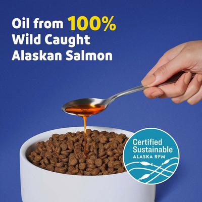Suplemento líquido para piel y pelaje de perros y gatos con aceite de salmón salvaje de Alaska, botella de 32 onzas líquidas, paquete de 2
