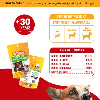 Sweet Potato Wrap Chicken Jerky Dog Treats, 4.25-oz bag