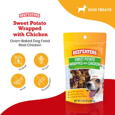 Sweet Potato Wrap Chicken Jerky Dog Treats, 4.25-oz bag