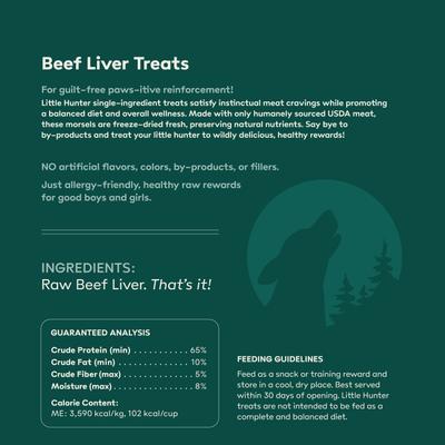 Beef Liver Grain-Free Freeze-Dried Dog Treats, 2-oz bag