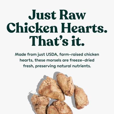 Chicken Heart Grain-Free Freeze-Dried Dog Treats, 2-oz bag
