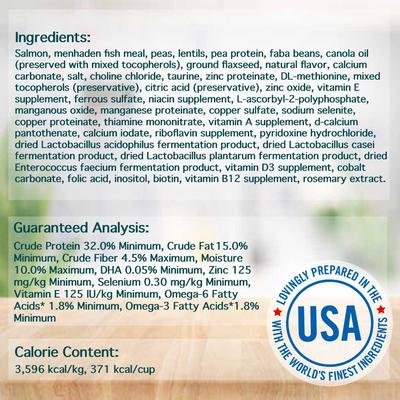 Salmon & Legumes Recipe Grain-Free Dry Cat Food, 12-lb bag