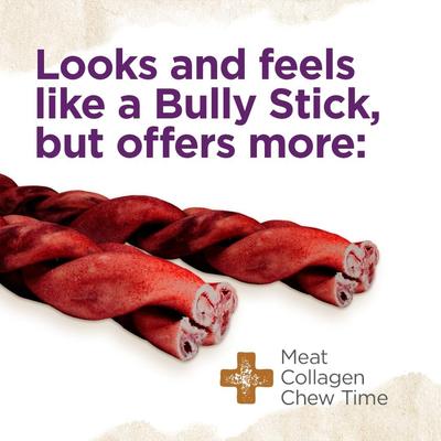 12-inch Braided Super Collagen Dog Chew Treats, 5 count