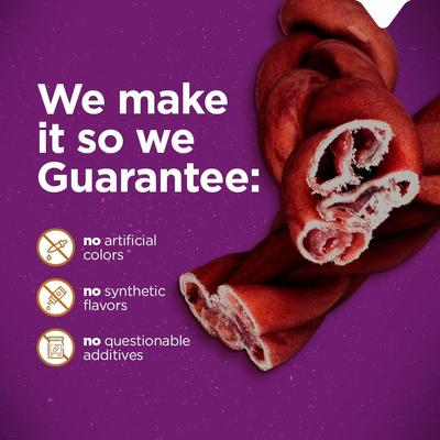 12-inch Braided Super Collagen Dog Chew Treats, 5 count