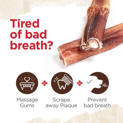 2 to 5-inch Eccentric Bully Sticks Dog Treats, 8-oz bag