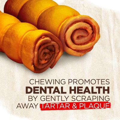 5 to 6-inch Cheek Roll Peanut Butter Flavor Dog Chews, 4 count