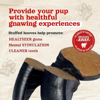Stuffed Hooves Sweet Potato Flavor Dog Chews, 4 count