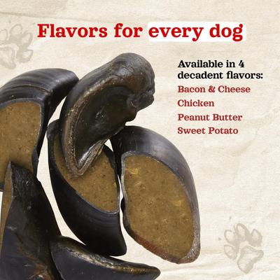 Stuffed Hooves Sweet Potato Flavor Dog Chews, 4 count