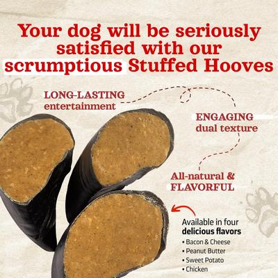 Stuffed Hooves Sweet Potato Flavor Dog Chews, 4 count
