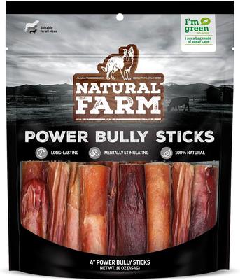 4-inch Power Bully Dog Treats, 16-oz bag