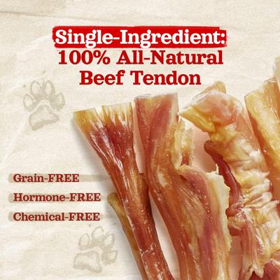 9 to 12-inch Beef Tendon Dog Chews, 12 count