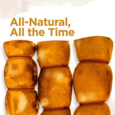 5 to 6-inch Cheek Roll Peanut Butter Flavor Dog Chews, 4 count