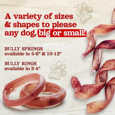3 to 4-inch Bully Rings Dog Treats, 10 count