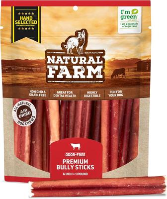 6-inch Select Bully Sticks Dog Treats, 1-lb bag
