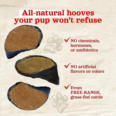 Stuffed Hooves Sweet Potato Flavor Dog Chews, 4 count