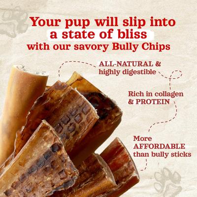 9 to 12-inch Bully Chips Dog Treats, 8-oz bag