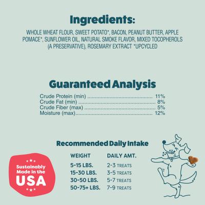 Bacon It Easy Bacon Flavor Crunchy Dog Treats, 12-oz box