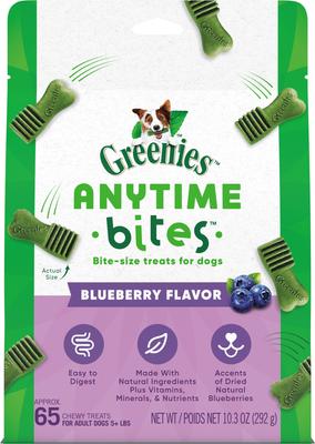 Anytime Bites Blueberry Flavor Soft & Chewy Dog Treats, 24-oz bag, bundle of 2