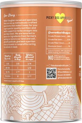 Longevity Grass-Fed Beef Bone Broth Powdered Dog Food Topper, 7-oz jar