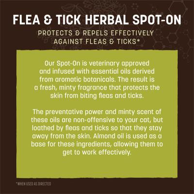 Apothecary Natural Flea & Tick Herbal Spot Treatment for Cats, 3 doses (3-mos. supply)