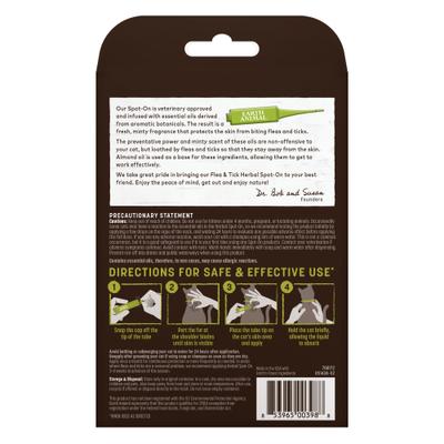Apothecary Natural Flea & Tick Herbal Spot Treatment for Cats, 3 doses (3-mos. supply)