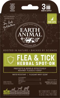 Apothecary Natural Flea & Tick Herbal Spot Treatment for Cats, 3 doses (3-mos. supply)