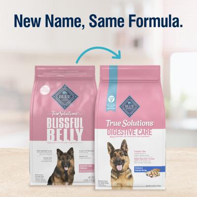 Paquete: alimento seco Blue Buffalo True Solutions Blissful Belly Digestive Care Formula, bolsa de 11 lb + alimento húmedo para perros Digestive Care Formula