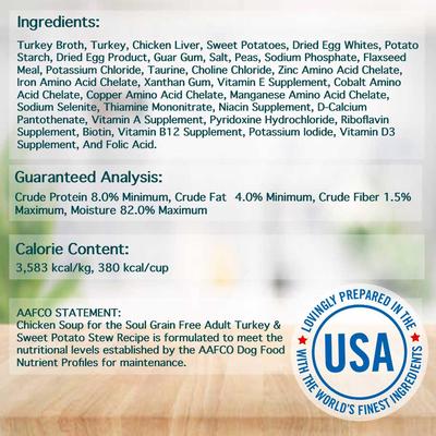 Turkey & Sweet Potato Stew Recipe Grain-Free Canned Dog Food, 13-oz can, case of 12