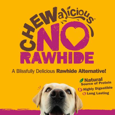 Chewalicious Chewy 'N Savory Rolls Chicken Flavor Dog Chews, 2 count