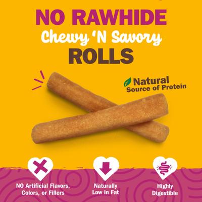 Rollitos masticables Chewalicious Chewy 'N Savory con sabor a pollo para perros, 2 unidades